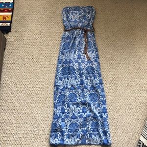 Like New Strapless Dress w/ Belt
